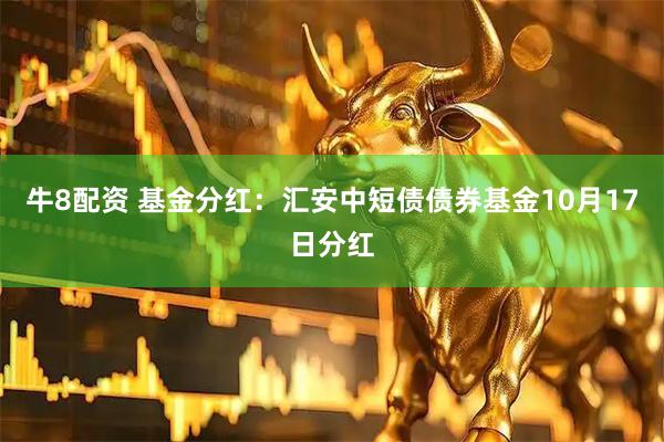 牛8配资 基金分红：汇安中短债债券基金10月17日分红