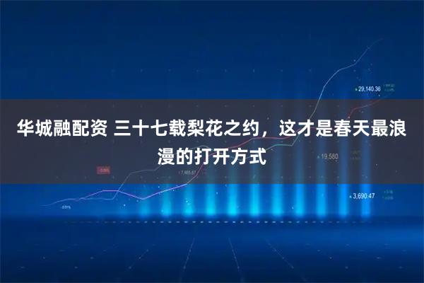 华城融配资 三十七载梨花之约，这才是春天最浪漫的打开方式